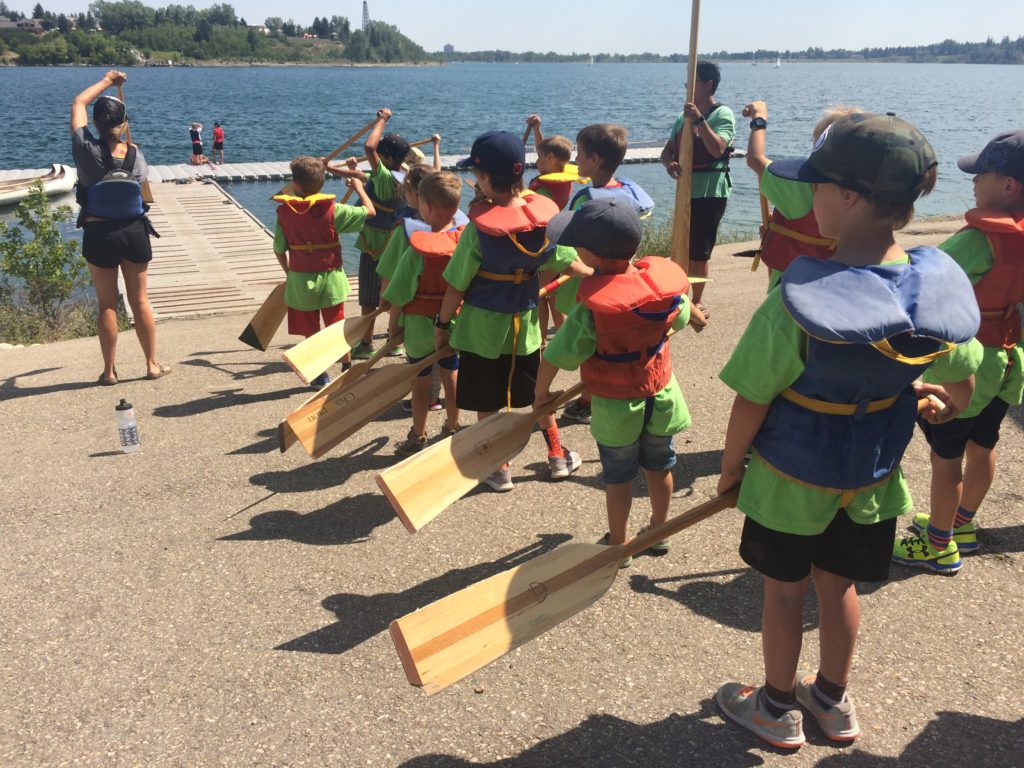 Campers Learning To Paddle North Glenmore Park Community Association